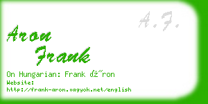 aron frank business card